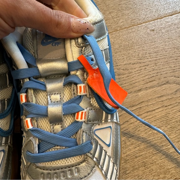 OFF-white Nike blue and neon orange DUNK SNEAKERS - Picture 5 of 11